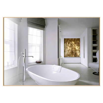 Reflections Sleek Modern 25.75x36" Gold Aluminum Framed Wall Mirror