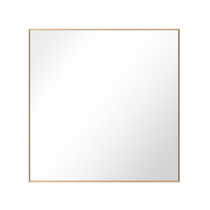 Reflections Sleek Modern 30x30" Gold Aluminum Framed Wall Mirror