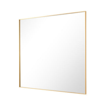 Reflections Sleek Modern 30x30" Gold Aluminum Framed Wall Mirror