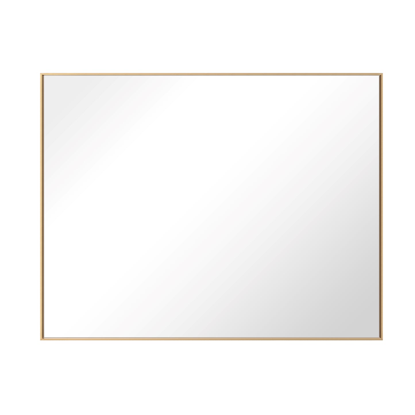 Reflections Sleek Modern 36x48" Gold Aluminum Framed Wall Mirror