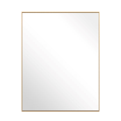 Reflections Sleek Modern 36x48" Gold Aluminum Framed Wall Mirror