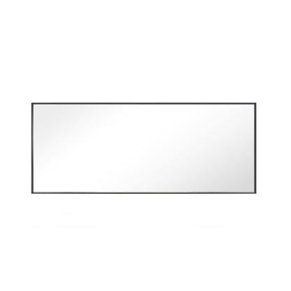 Reflections Sleek Modern 22x55" Black Aluminum Framed Wall Mirror