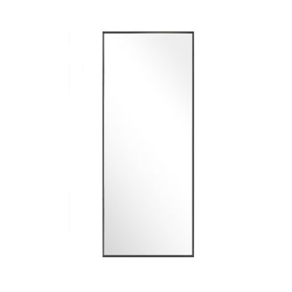 Reflections Sleek Modern 22x55" Black Aluminum Framed Wall Mirror