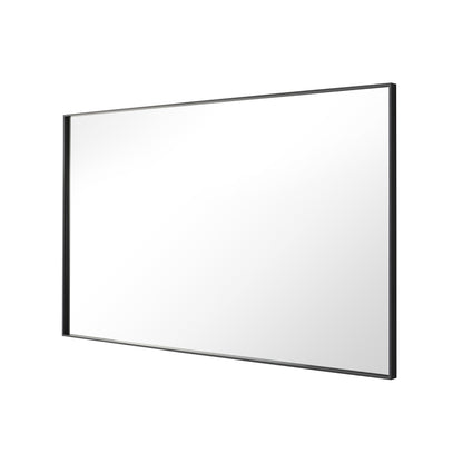 Reflections Sleek Modern 36x55" Black Aluminum Framed Wall Mirror