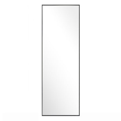 Reflections Sleek Modern 22x65" Black Aluminum Framed Wall Mirror