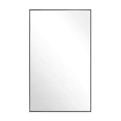 Reflections Sleek Modern 36x60" Black Aluminum Framed Wall Mirror