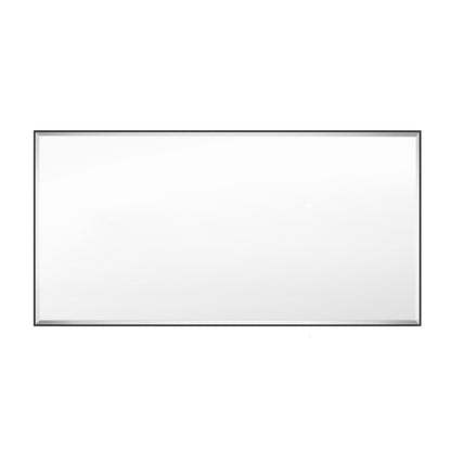 Reflections Sleek Modern 20x40" Black Aluminum Framed Beveled Wall Mirror