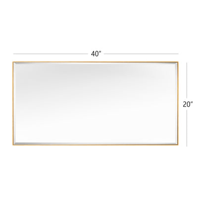 Reflections Sleek Modern Black Aluminum Framed Beveled Wall Mirror