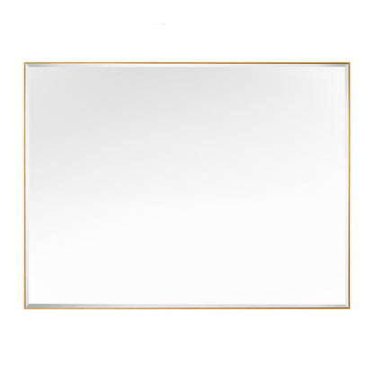 Reflections Sleek Modern 24x32" Gold Aluminum Framed Beveled Wall Mirror