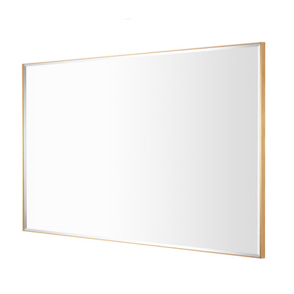 Reflections Sleek Modern 24x32" Gold Aluminum Framed Beveled Wall Mirror