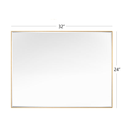 Reflections Sleek Modern Black Aluminum Framed Beveled Wall Mirror