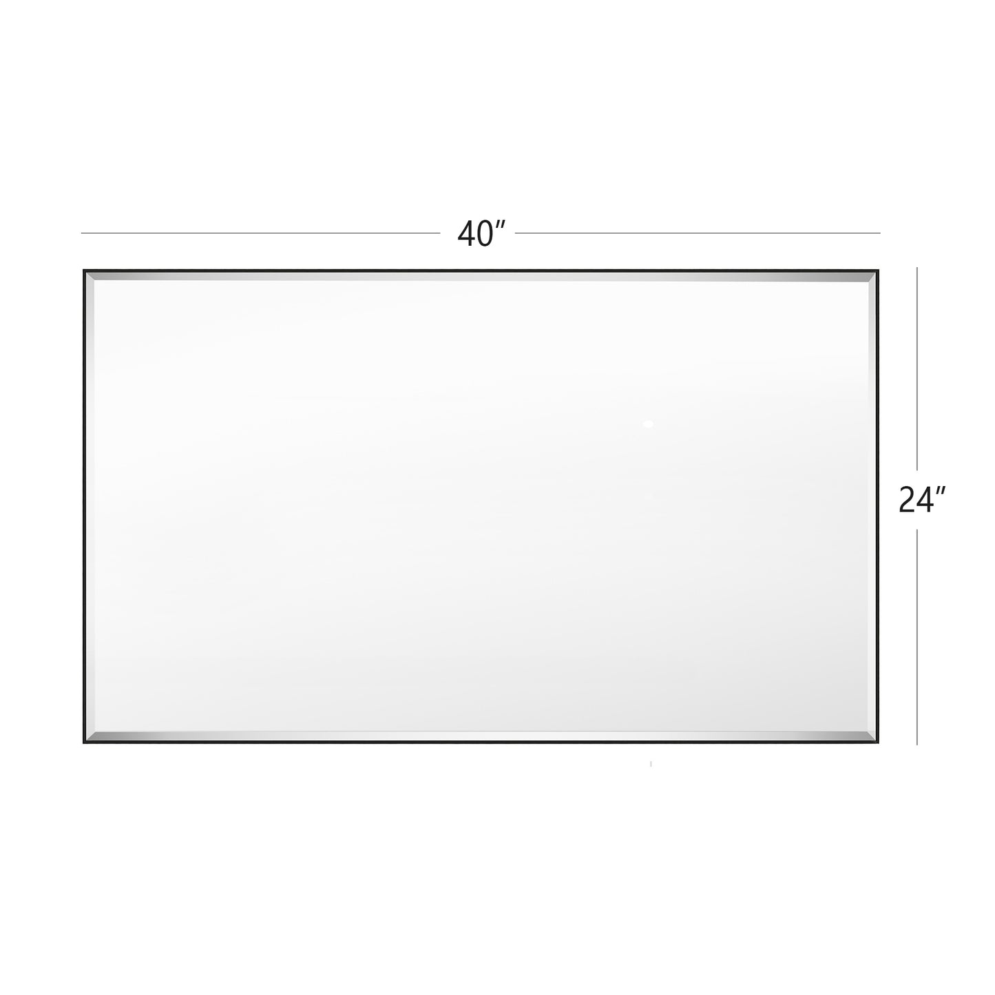 Reflections Sleek Modern Black Aluminum Framed Beveled Wall Mirror