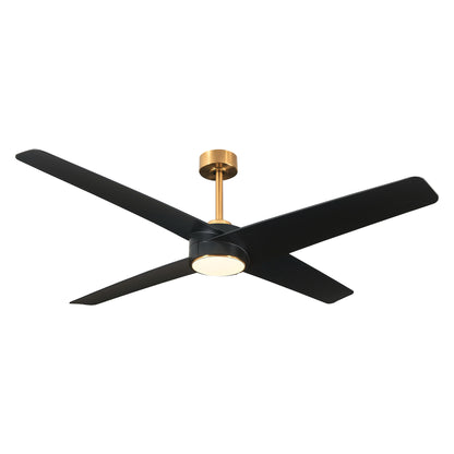 BreezeLite Modern 60" Gold and Black LED Ceiling Fan