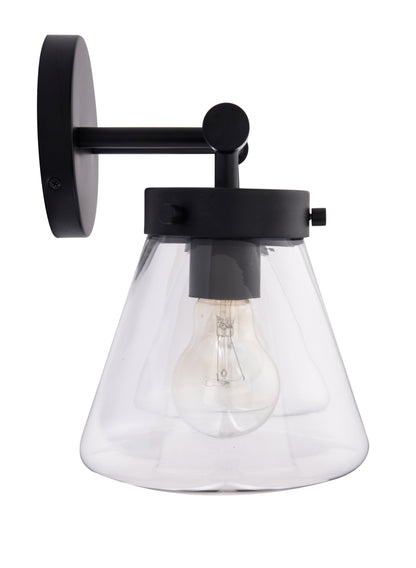 Gleam Modern Farmhouse 2-Light Black Vanity Light