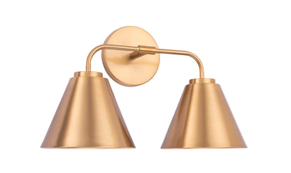 Loft Lantern Modern 2-Light Gold Vanity Light