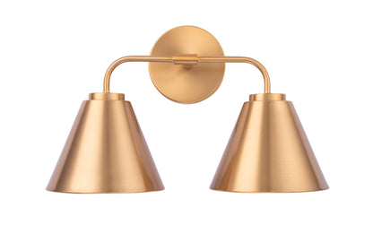 Loft Lantern Modern 2-Light Gold Vanity Light