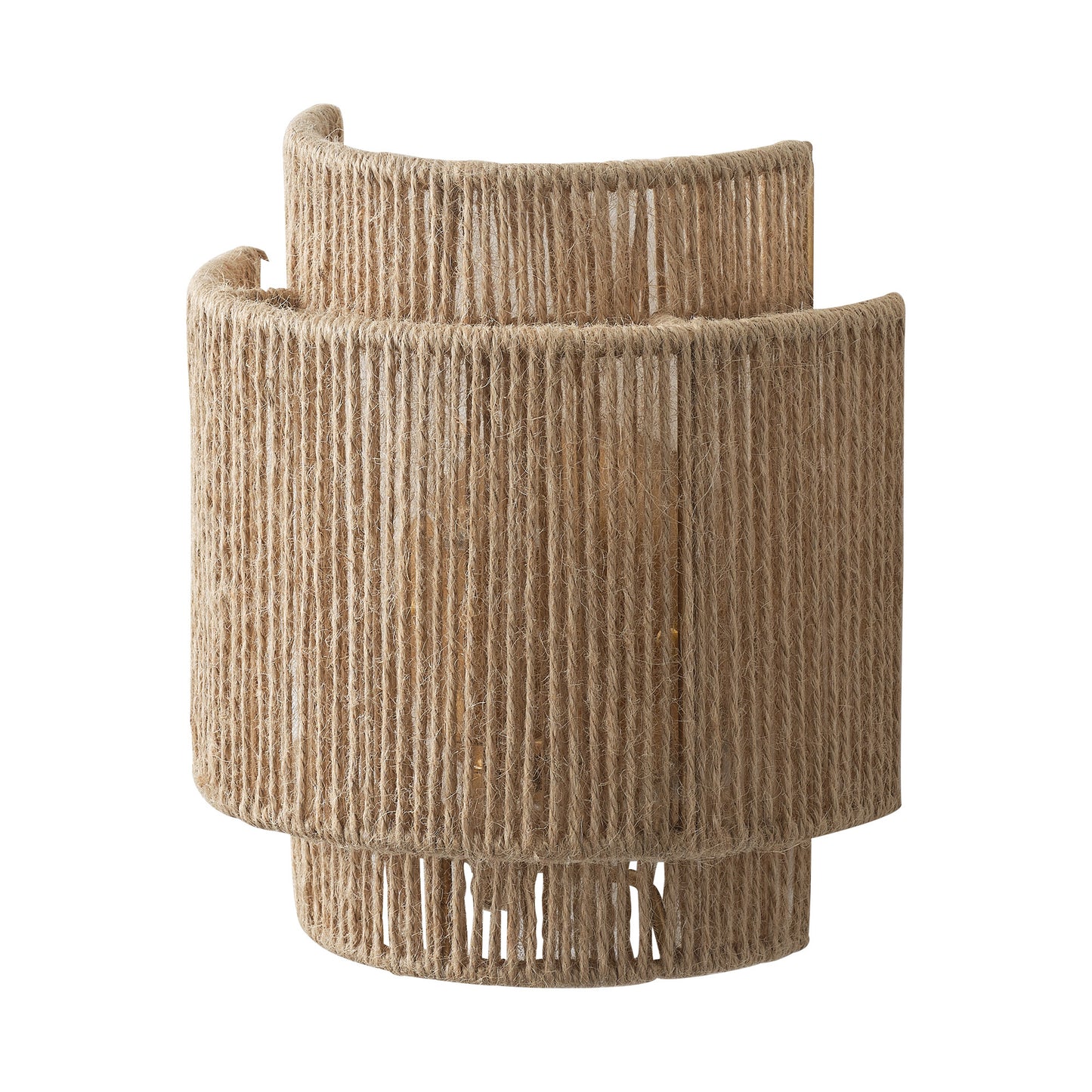 Lusteria 9" Boho Hand Woven Hemp Rope 1-Light Wall Sconce Light