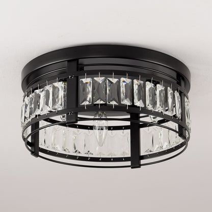 Lusteria 3-Light Modern Crystal Flush Mount Ceiling Light