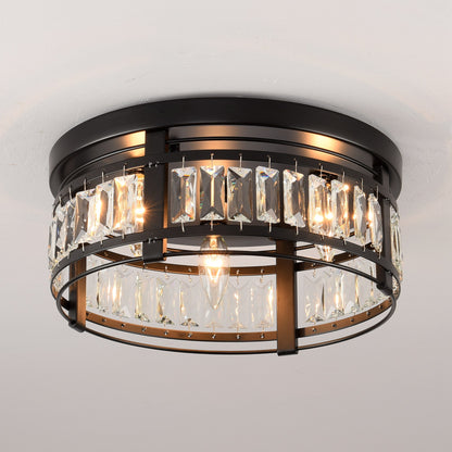 Lusteria 3-Light Modern Crystal Flush Mount Ceiling Light