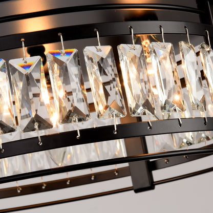 Lusteria 3-Light Modern Crystal Flush Mount Ceiling Light