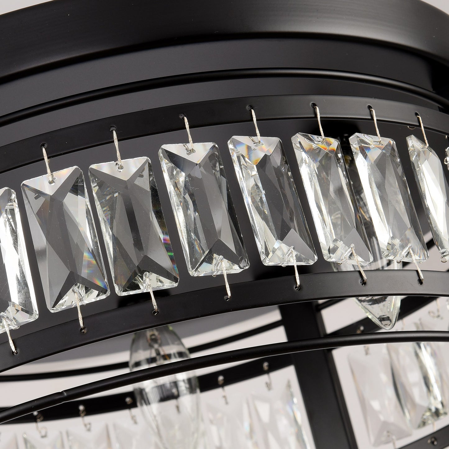 Lusteria 3-Light Modern Crystal Flush Mount Ceiling Light