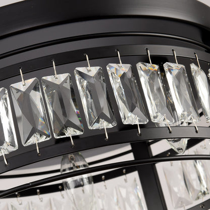 Lusteria 3-Light Modern Crystal Flush Mount Ceiling Light