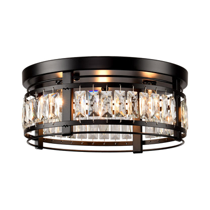 Lusteria 3-Light Modern Crystal Flush Mount Ceiling Light