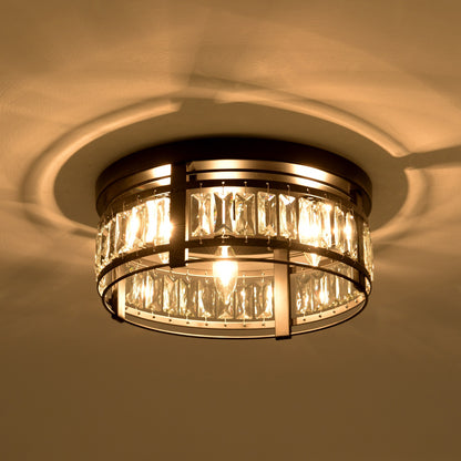 Lusteria 3-Light Modern Crystal Flush Mount Ceiling Light