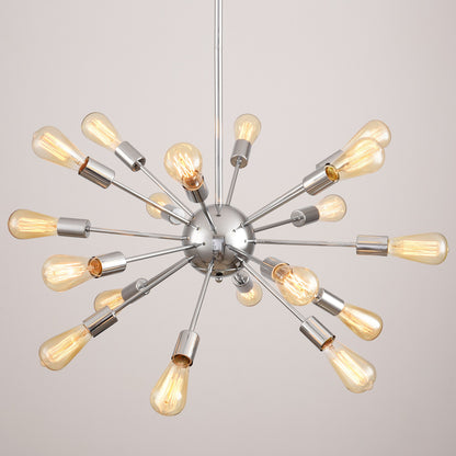 Lusteria 18-Light Modern Chrome Sputnik Sphere Chandelier