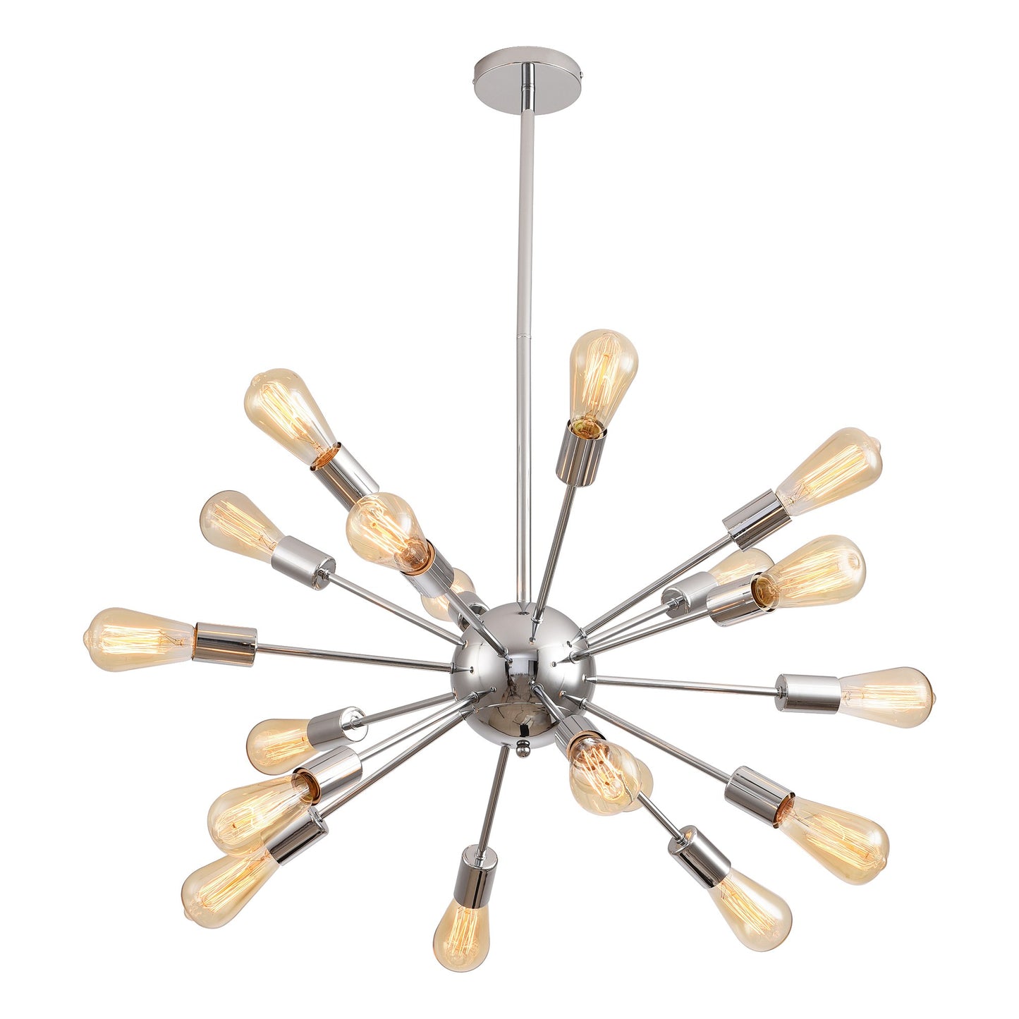 Lusteria 18-Light Modern Chrome Sputnik Sphere Chandelier