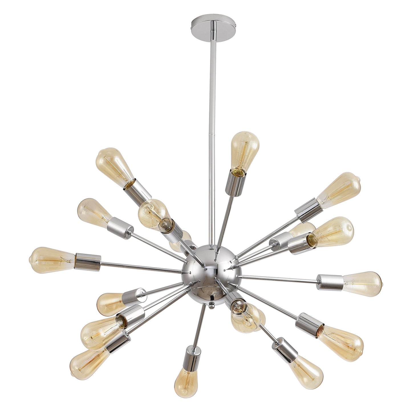 Lusteria 18-Light Modern Chrome Sputnik Sphere Chandelier