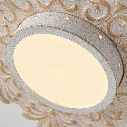 Lusteria 22" White Modern Sunburst Flush Mount LED Light