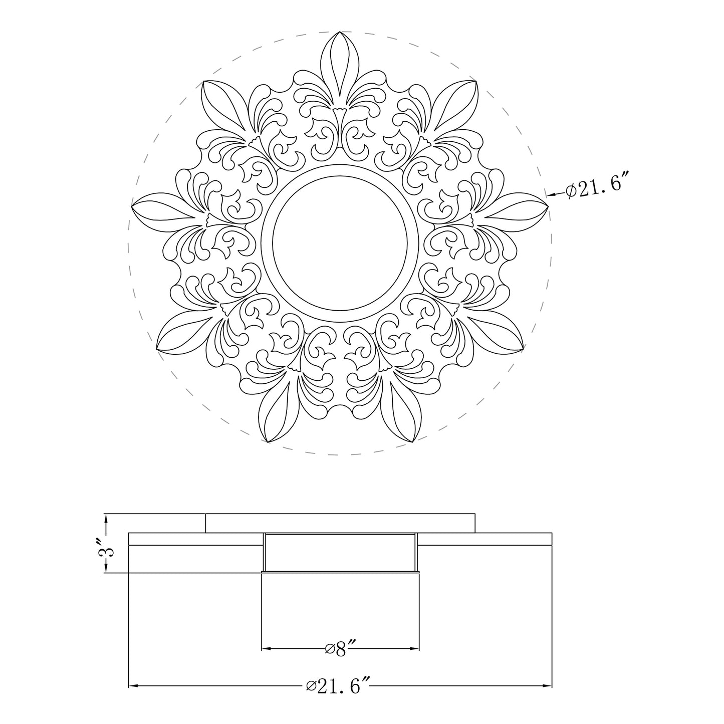 Lusteria 22" White Modern Sunburst Flush Mount LED Light