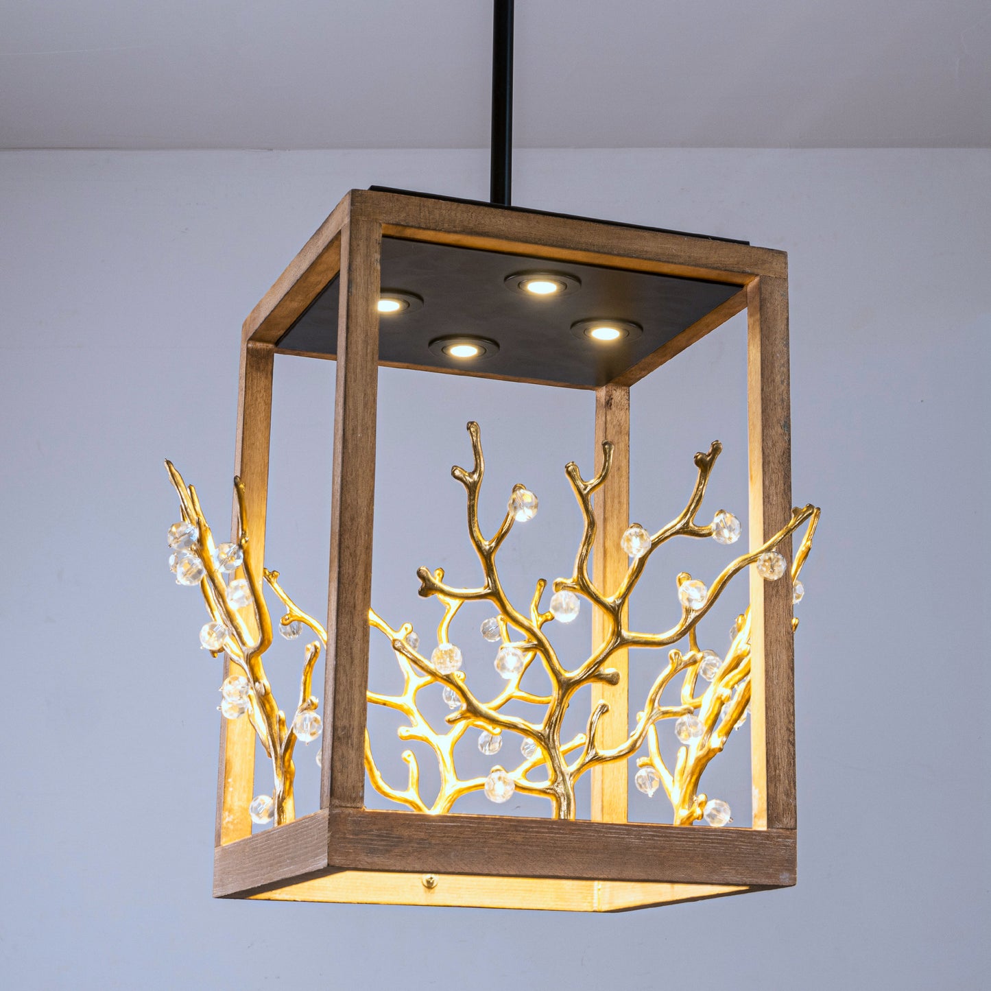 Lusteria 4-Light Modern Vintage Gold Branches Pendant Lighting