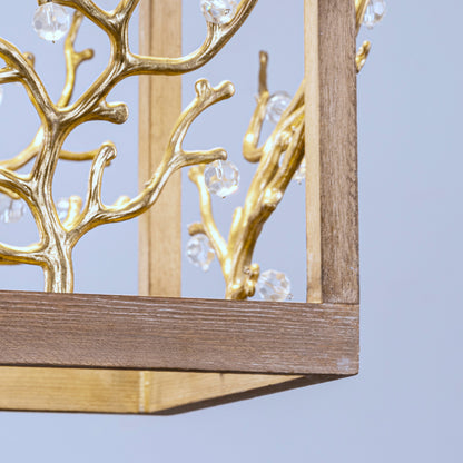 Lusteria 4-Light Modern Vintage Gold Branches Pendant Lighting