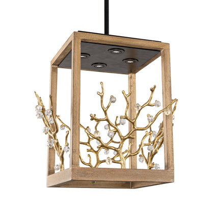 Lusteria 4-Light Modern Vintage Gold Branches Pendant Lighting