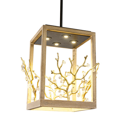 Lusteria 4-Light Modern Vintage Gold Branches Pendant Lighting