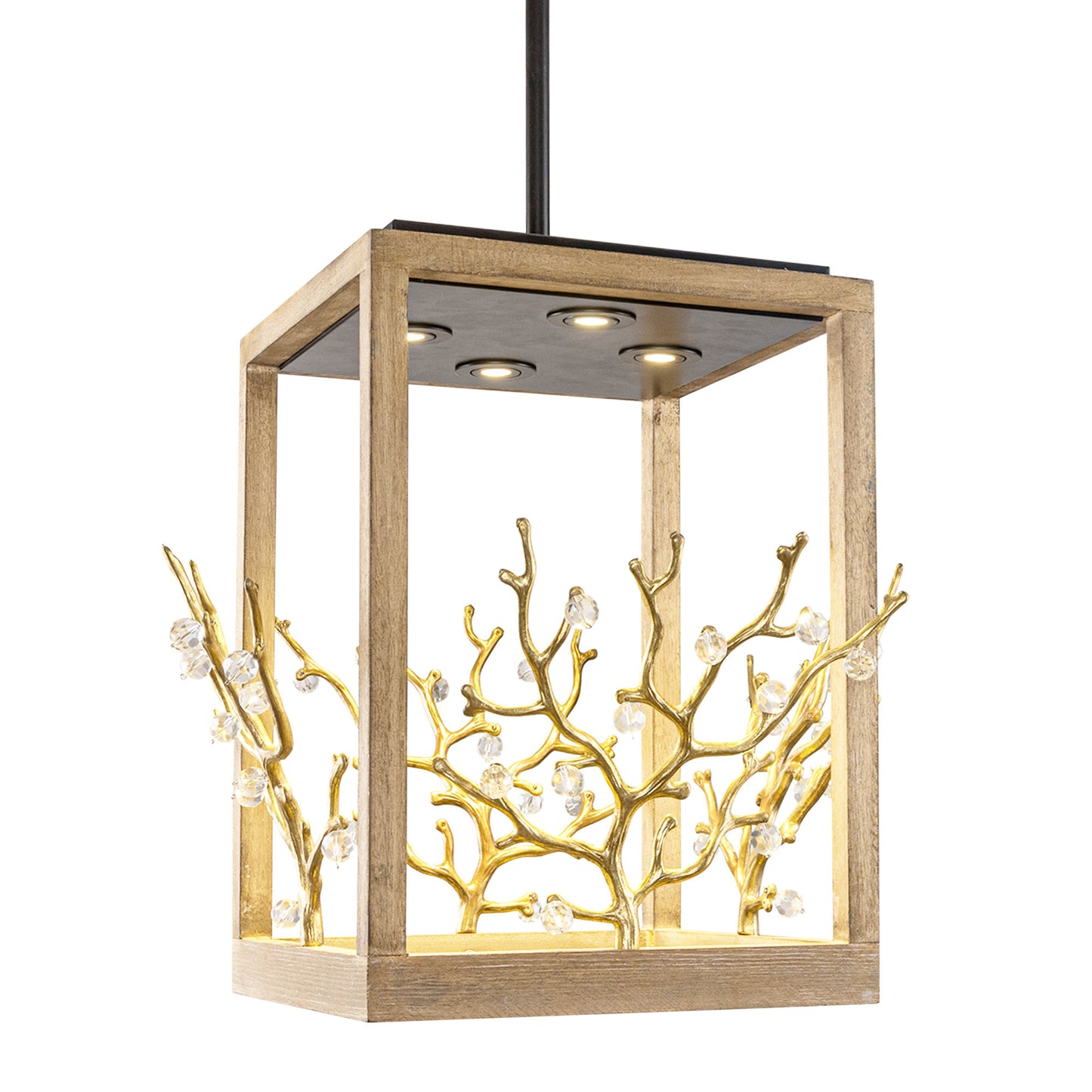 Lusteria 4-Light Modern Vintage Gold Branches Pendant Lighting