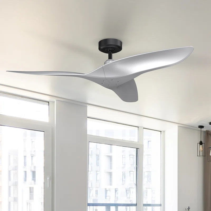 Platinum Breeze Modern 52" Silver Downrod Ceiling Fan