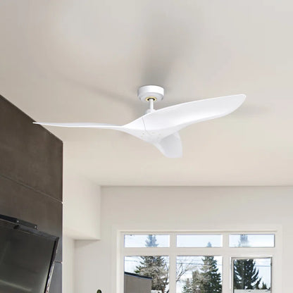 Platinum Breeze Modern 52" Matte White Downrod Ceiling Fan