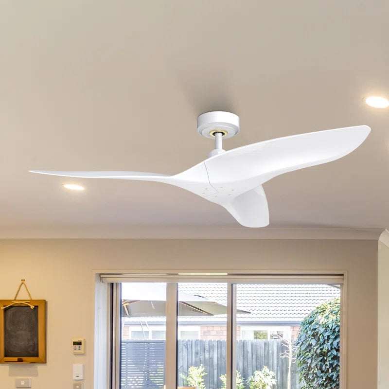 Platinum Breeze Modern 52" Matte White Downrod Ceiling Fan