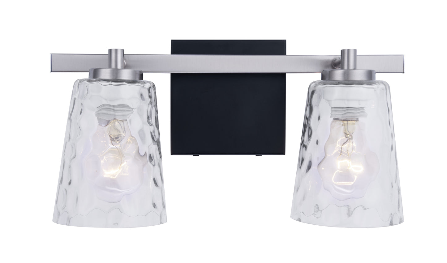 Radiance Modern 2-Light Nickel Vanity Light