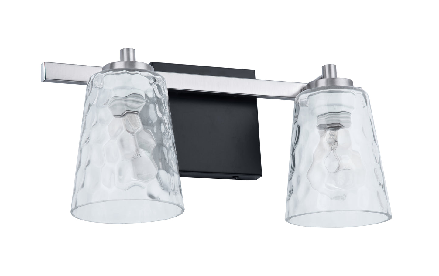 Radiance Modern 2-Light Nickel Vanity Light