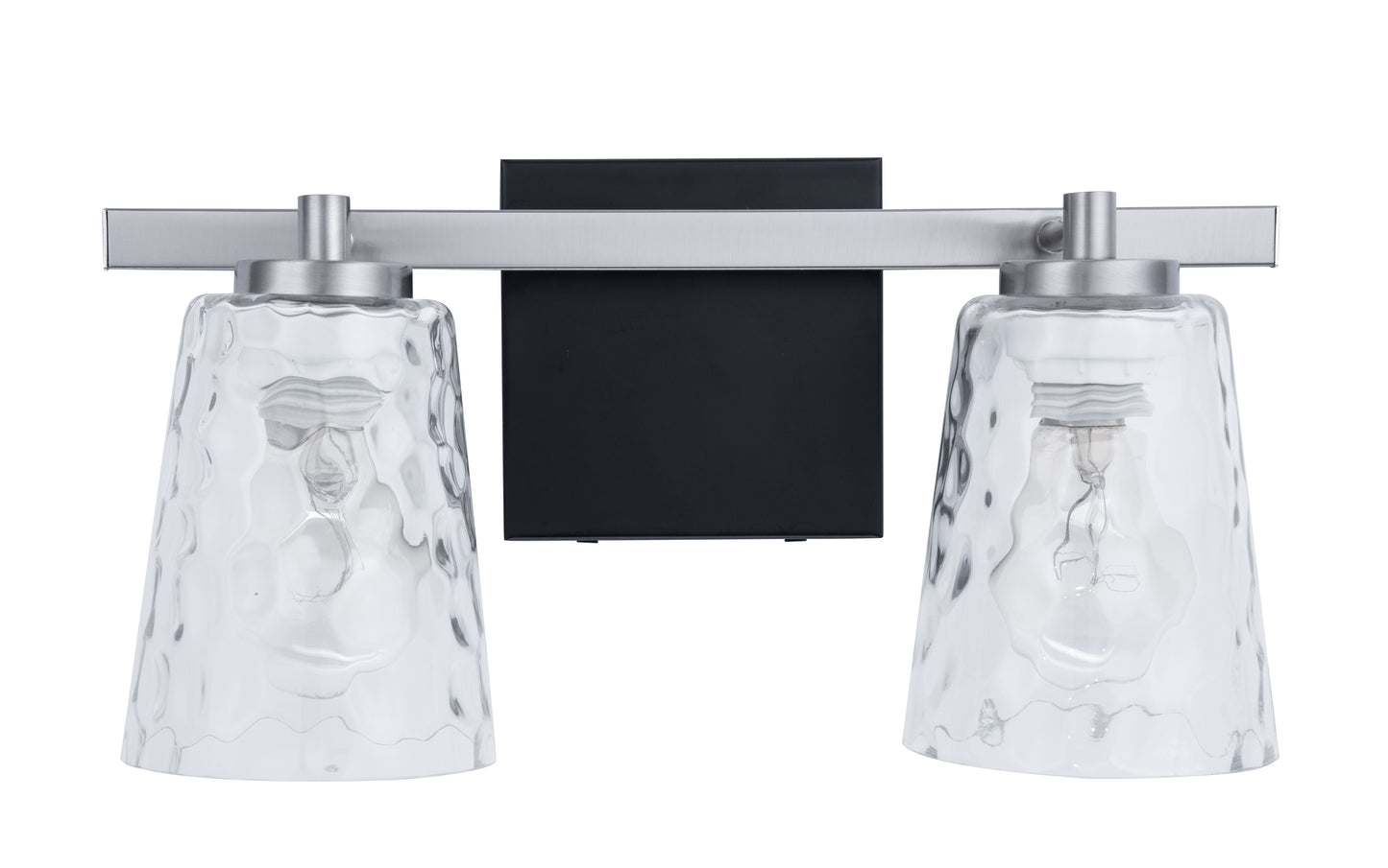 Radiance Modern 2-Light Nickel Vanity Light