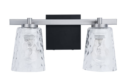 Radiance Modern 2-Light Nickel Vanity Light