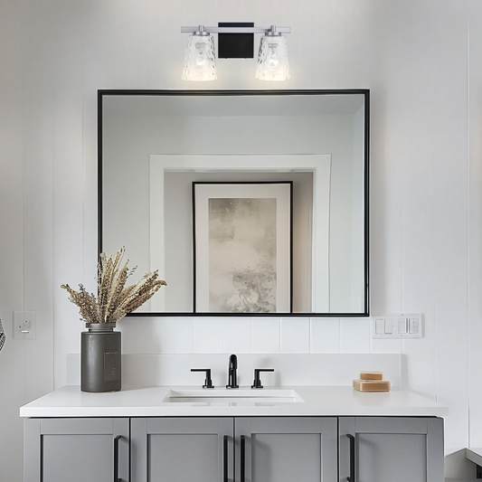 Radiance Modern 2-Light Nickel Vanity Light