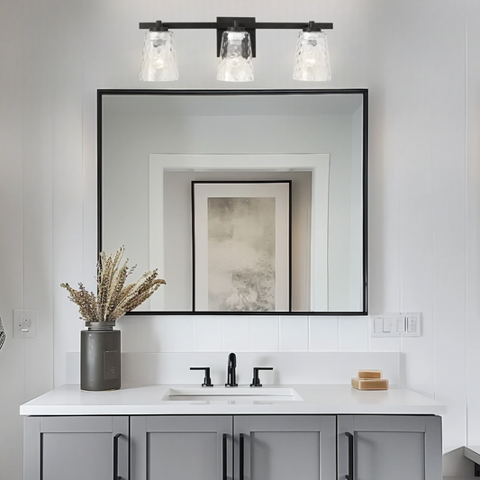 Radiance Modern 3-Light Black Vanity Light