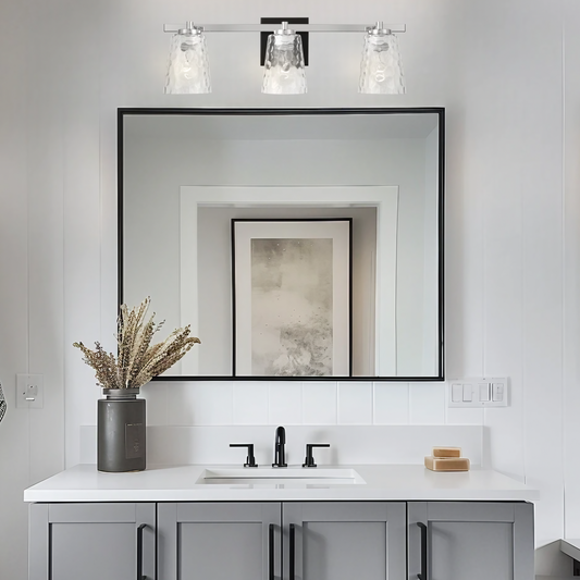 Radiance Modern 3-Light Nickel Vanity Light