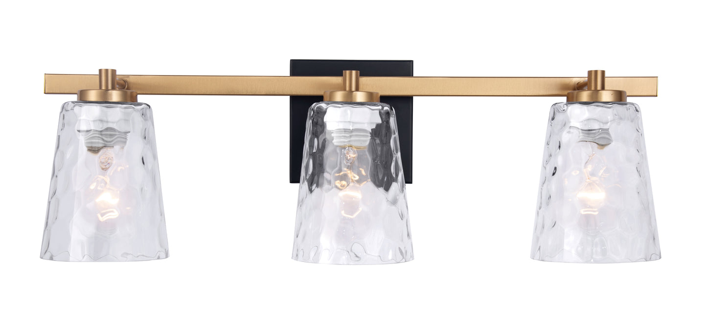 Radiance Modern 3-Light Gold Vanity Light