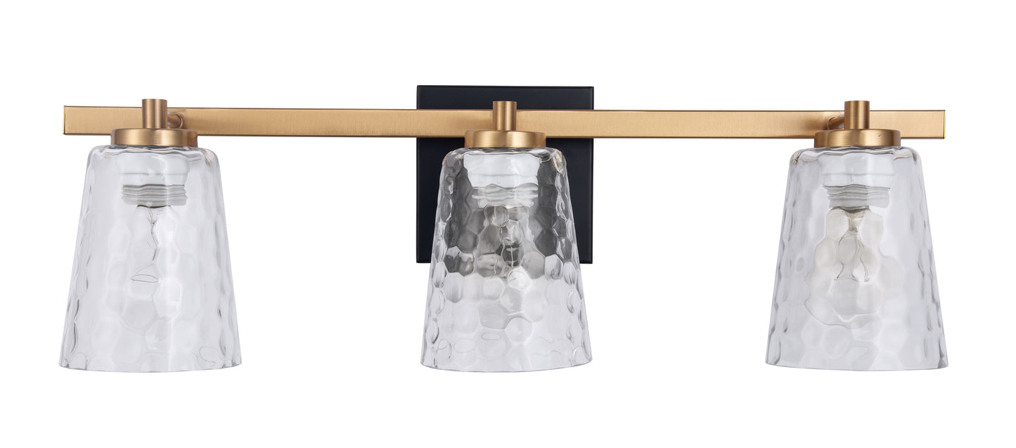 Radiance Modern 3-Light Gold Vanity Light